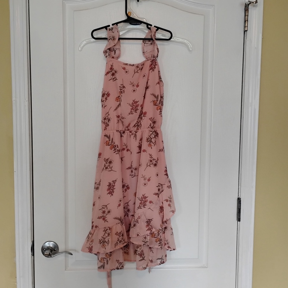 Children’s Place Pink Ruffled Tiered Sundress Halter Sleeveless